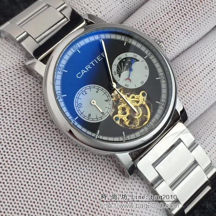 CARTIER卡地亞 倫敦新品 多功能陀飛輪精品男士腕表 WSS0535